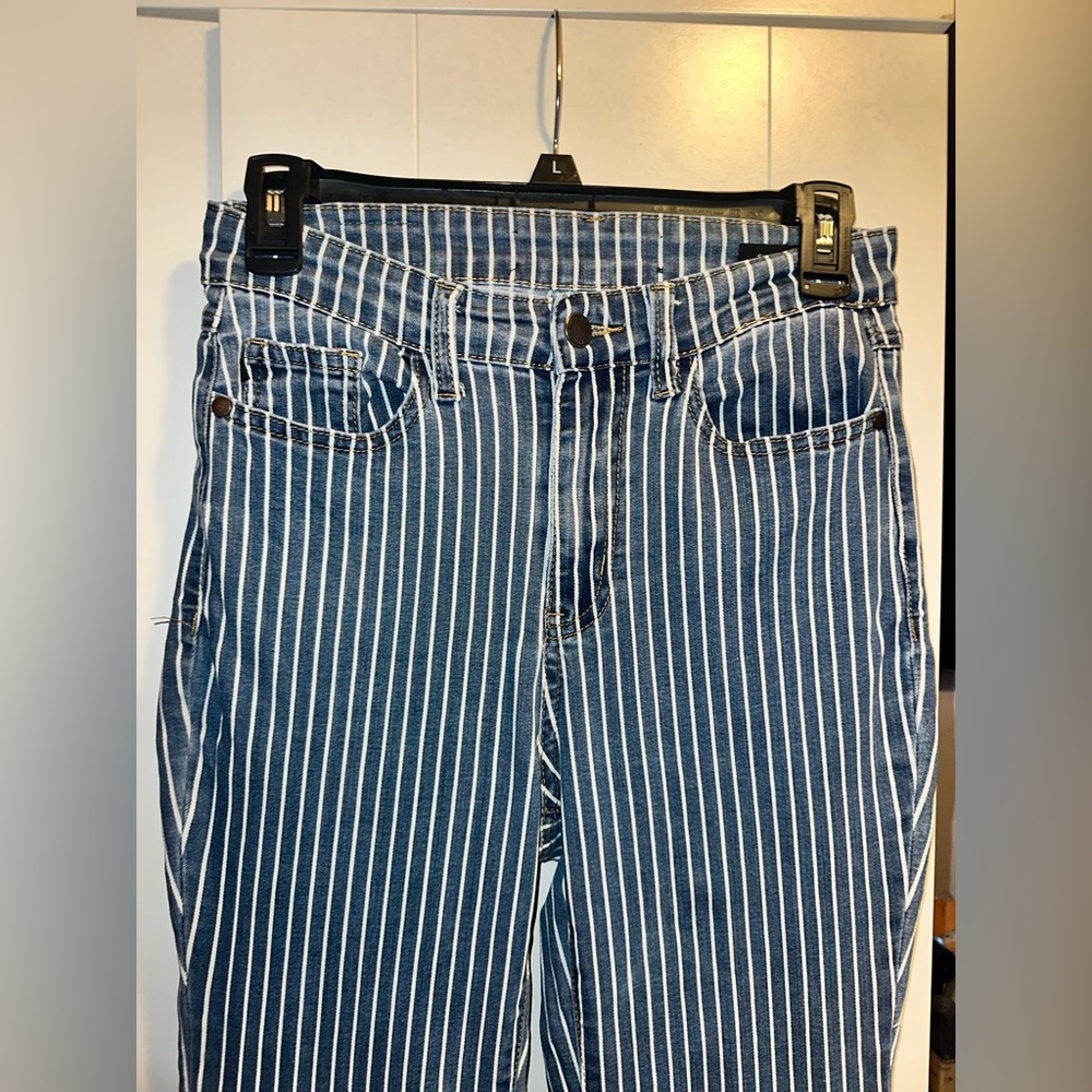 Judy Blue® Ultra High Rise Super Flare Jean In Pin Stripe - Picture 8 of 14